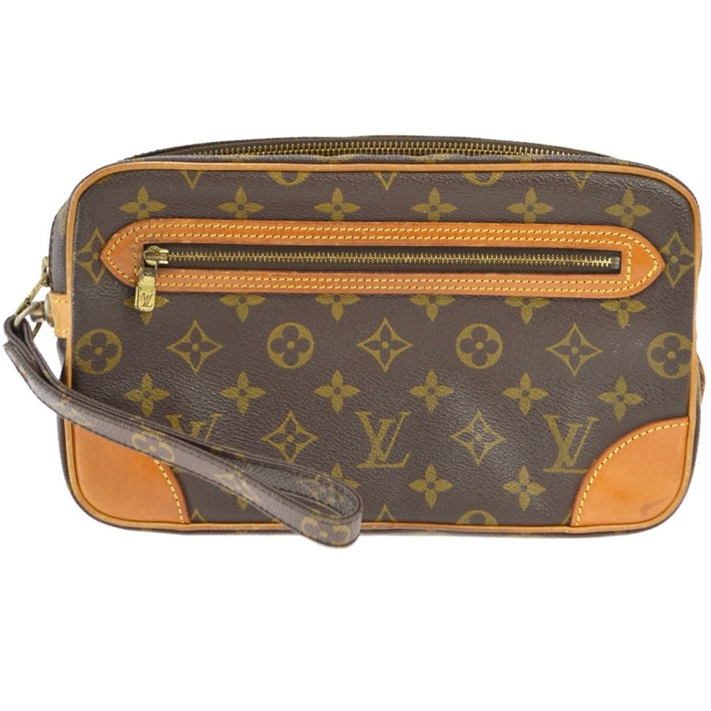 LOUIS VUITTON MARLY DRAGONNE GM CLUCTH BAG PURSE MONOGRAM M51825 881TH 193745*